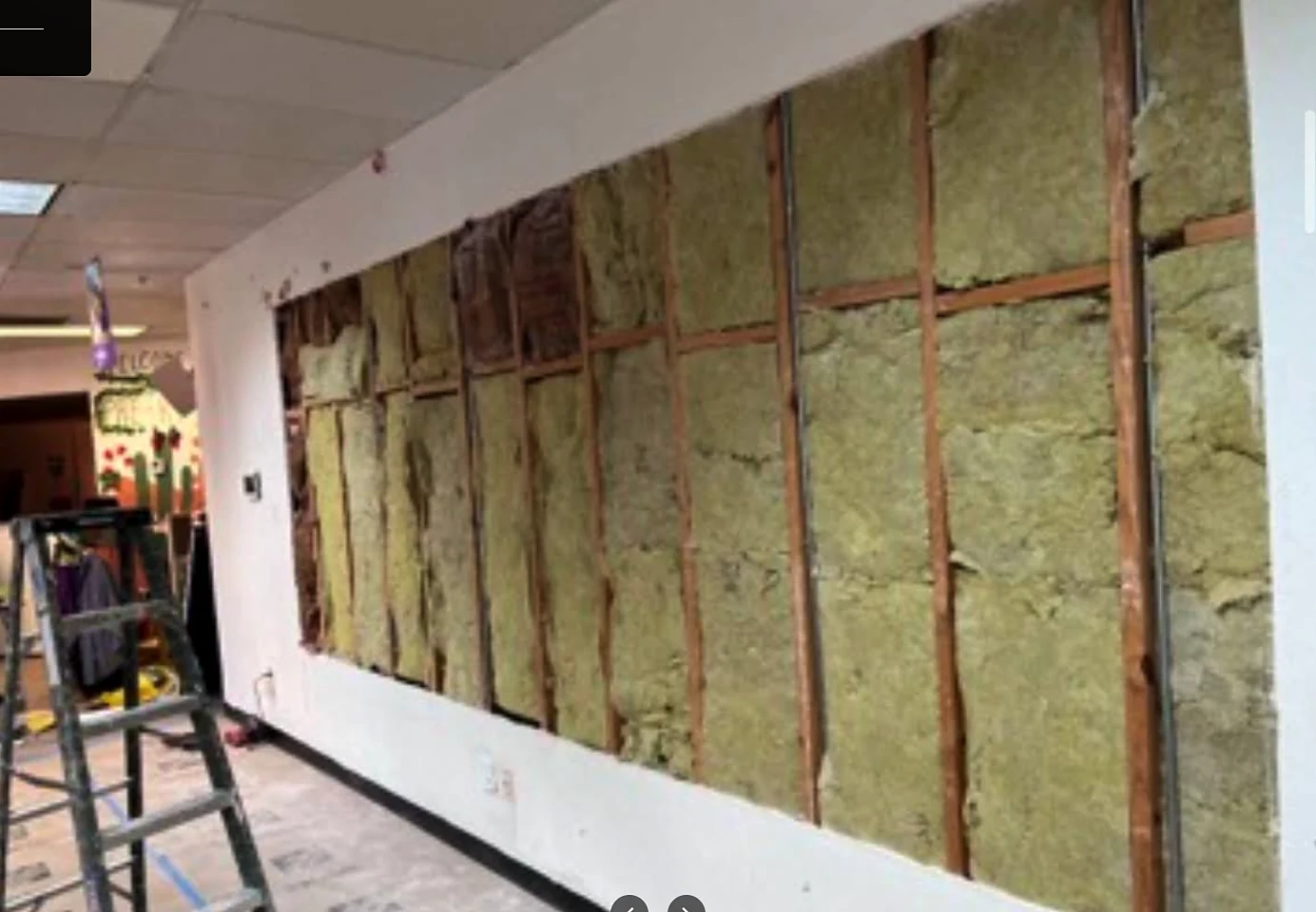 Wall opened during renovation
